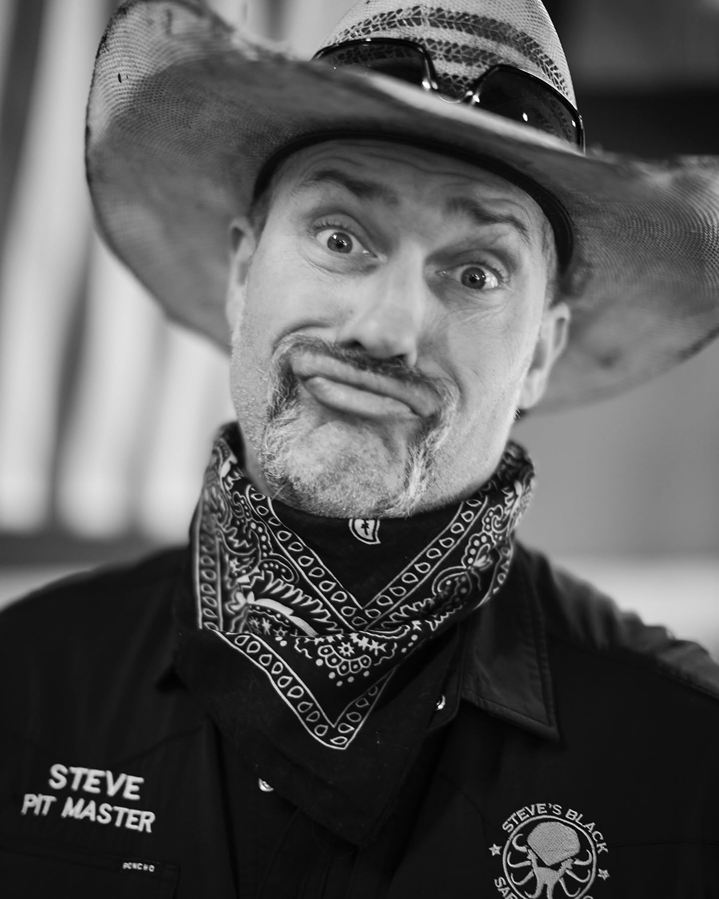 Steve, pit master at Steve's Black Sabbath BBQ
